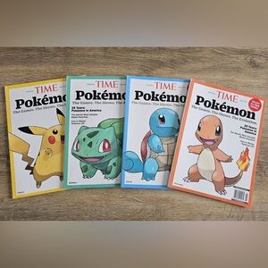 Time Magazine Pokémon Special Edition Pikachu, Squirtle, Charmander, Bulbasaur